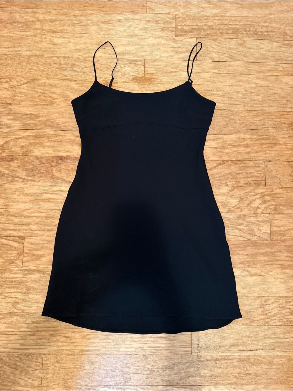 Aritzia Black Spaghetti Strap Mini Dress
